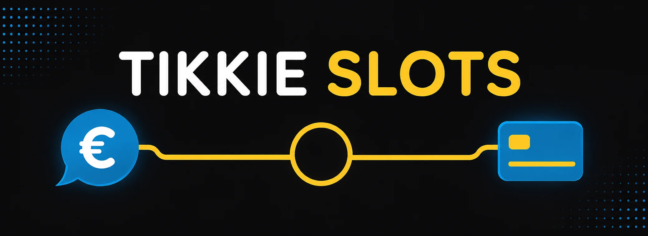 Tikkie Slots: de blauwe Tikkie-bubbel boven een telefoon met een geslaagde betaling en een gouden speelknop